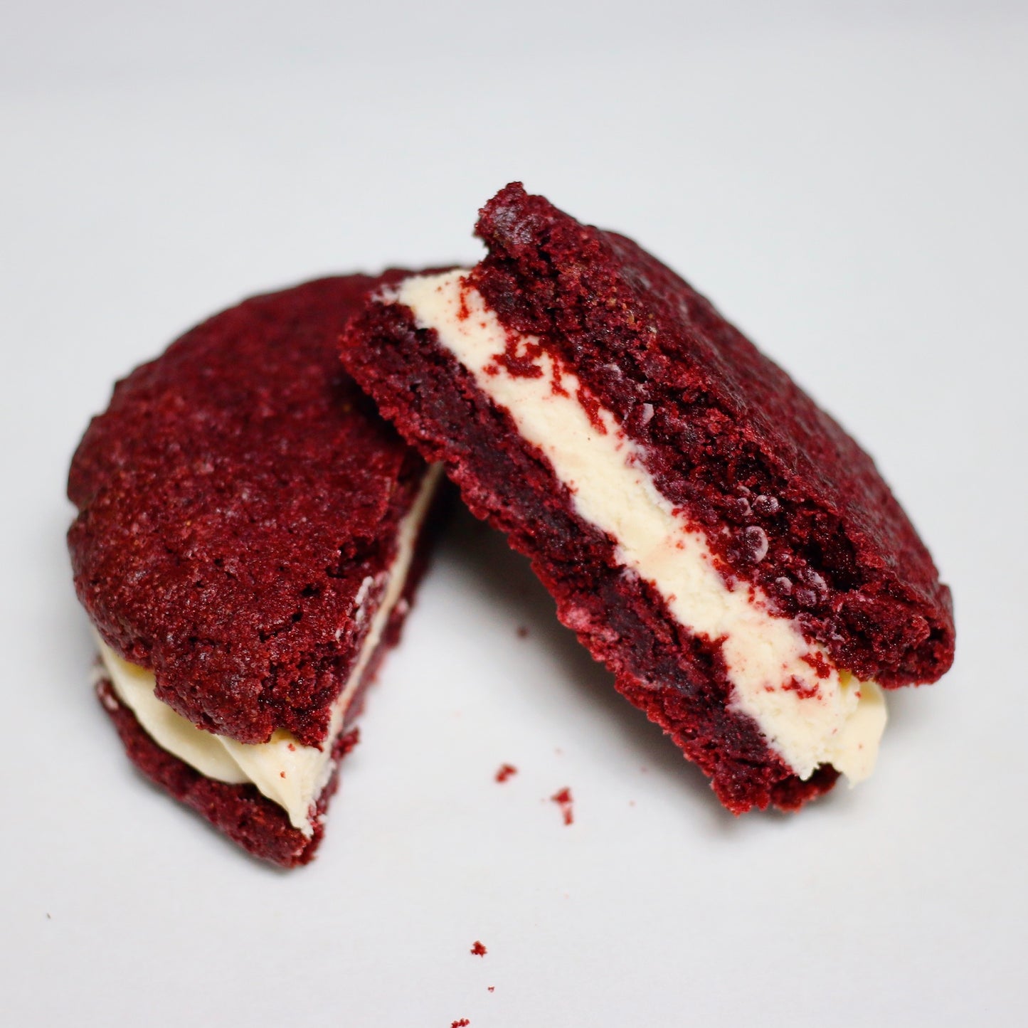 Red Velvet Cookie Sandwiches